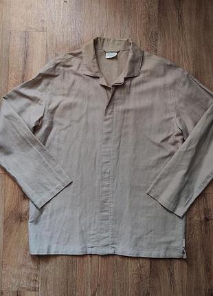 L / xl / calvin klein overshirt / oversize / linen  / cotton / овершот сорочка лляна / льон / бавовна