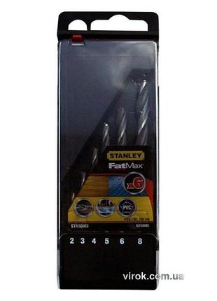 Набір свердл по металу stanley fatmax : ø= 2- 8 мм, в пластиковій касеті; 6 шт.