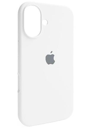 Чохол силіконовий протиударний для iphone 16 захист камери білий