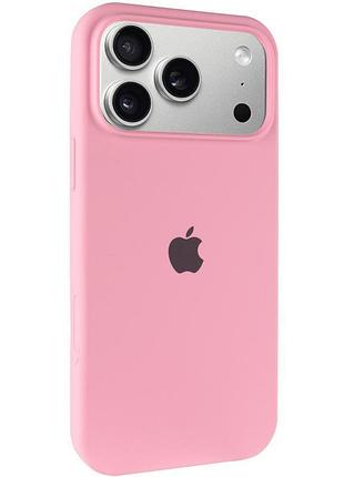 Чехол silicone case full protective (aa) для apple iphone 17 pro (6.3") розовый / light pink