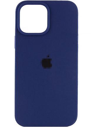 Чохол silicone case для iphone 14 захисний аксесуар глибокий синій колір