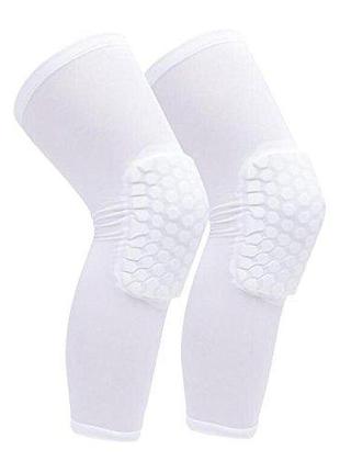 Наколенники баскетбольные basketball knee pads 2 шт. р-р s-xl спандекс-нейлон белые (bc-5665) s