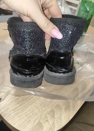 Детские зимние блестящие угги 3