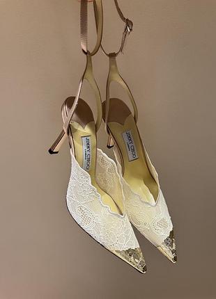 Жіночі туфлі з мереживом jimmy choo
