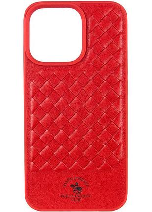 Кожаный чехол polo santa barbara для apple iphone 13 pro (6.1") red