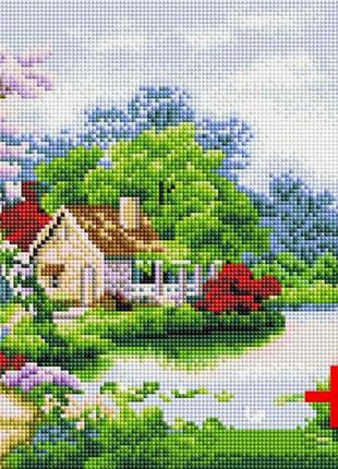 Алмазная мозаика на подрамнике colorart 30х40см весна пришла stp439 + подарок лак для покрытия