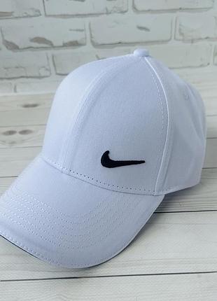 Белая хлопковая бейсболка nike (люкс)