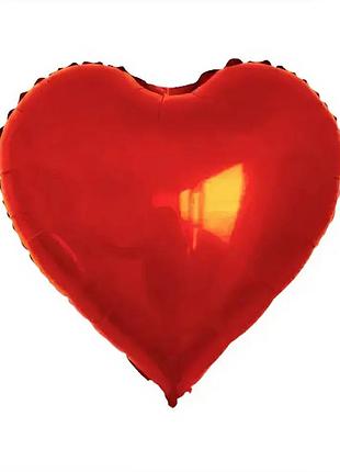 Фольгована кулька foil balloon "серце" 25см (10") 10 шт наповнення повітрям або гелієм для тематичних вечірок червоний