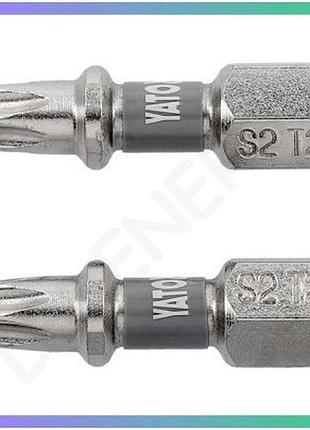 Отверточная насадка yato torx t25 х 25 мм никель 2 шт для ремонта инструментов