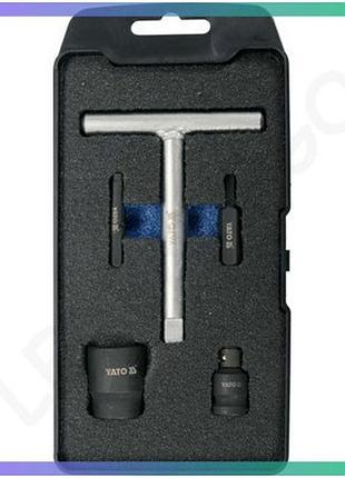 Ключи для пластиковых маслосливных пробок yato квадрат 3/8" 5 шт для ремонта автомобилей инструмент