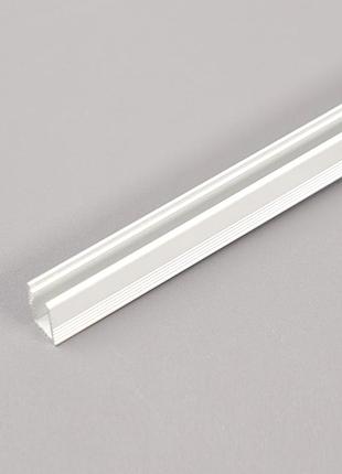 Led-профіль накладний colors для гнучкого неона 1м сріблястий профіль для підсвічування ціна за 1м від sku_as-nms0410a-1000