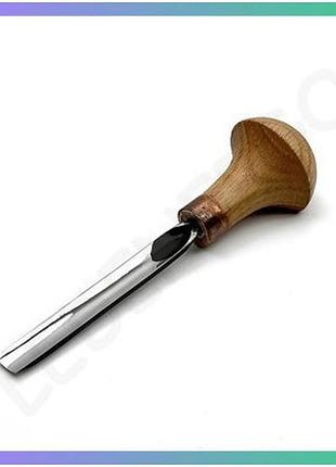 Штихель пологий 10 мм stryi profi для різьблення по дереву гравірування контурне різьблення