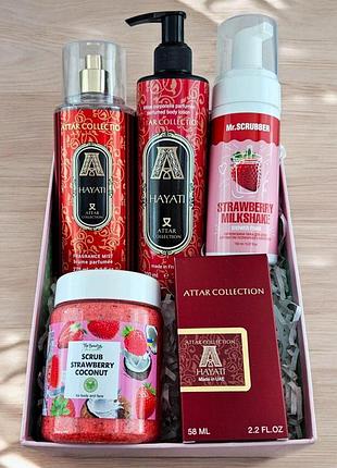 Ароматный женский подарочный набор косметики с духами для девушки в подарок