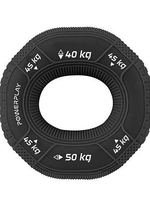 Еспандер кистьовий силіконовий powerplay pp-4331 hand grip hard 40-45-50 кг. чорний