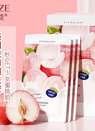 Ночная крем маска омолаживающая veze peach niacinomide с экстрактом персика набор 30 шт. по 2 мл