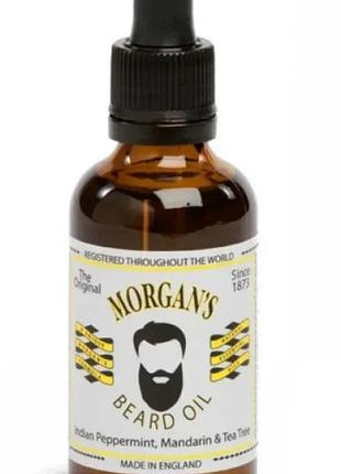 Масло для бороды morgans beard oil 50мл (indian peppermint, mandarin and tea tree)