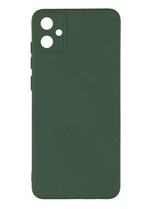 Чехол silicone cover с рамкой камеры (a) для samsung galaxy a05 dark green