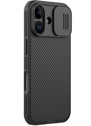 Карбоновая накладка nillkin camshield pro magnetic для apple iphone 17 (6.3") black