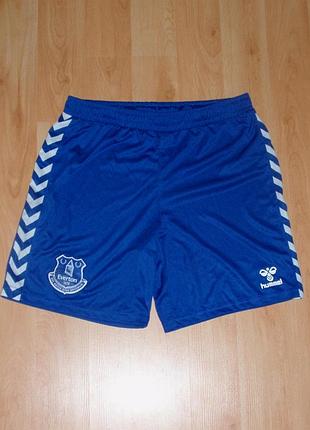 Футбольні сині шорти hummel dry fc everton/фк евертон original s-m-l nike dri-fit football castore