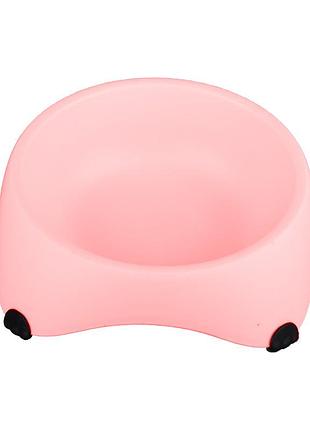 Миска для собак и котов lesko м120 peach пластиковая одинарная 300 мл