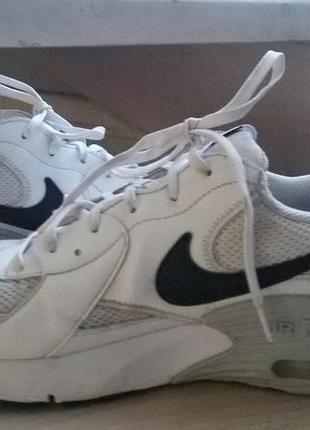 Nike air max - кожаные кроссовки,белые р. 45,5(29,5см)