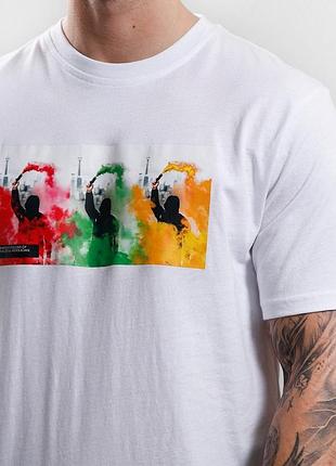 Чоловіча футболка peaceful hooligan оригінал xl xxl стильна базова біла чоловіча футболка хл ххл