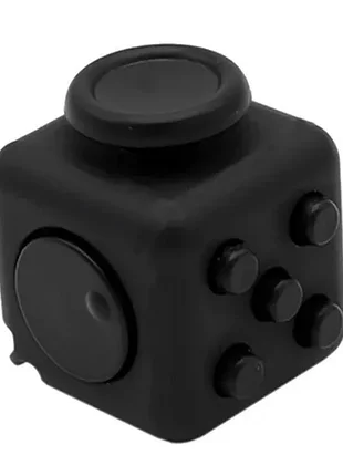 Кубик антистрес fidget cube  3.5х3.5х4 см чорний