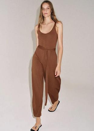 Комбінезон жіночий коричневий zara new
