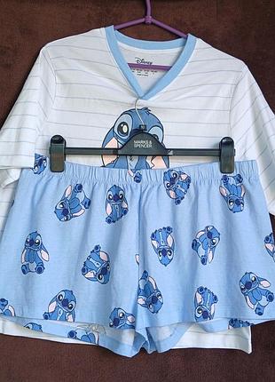 Костюм женский с шортами,  stitch,  m-l, eur 40-42