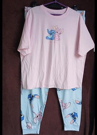 Костюм женский домашний с штанами,  stitch,  xl, eur 46-48