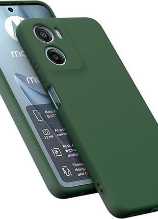 Чехол fiji full soft premium для motorola g05 противоударный бампер с микрофиброй dark green