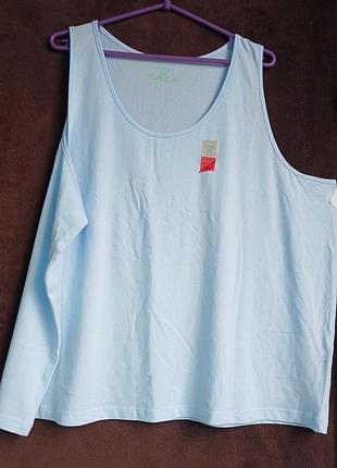 Майка  голубая, женская 3xl, eur 54-56, батл