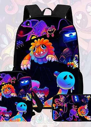 Набор 3 предметов рюкзак пенал ланчбокс numberblocks кошмарные зверята поппи плейтайм poppy playtime