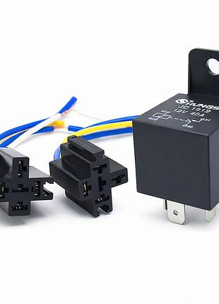 Реле автомобильное 5-pin с фишкой jd1914 40a 12v