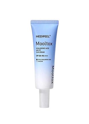 Ультраувлажняющий солнцезащитный крем для лица medi-peel hyaluronic acid mooltox air fit sun cream spf 50+ pa++++, 50г