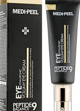 Омолаживающий крем для век с пептидами medi-peel peptide 9 hyaluronic volumy eye cream 40 мл