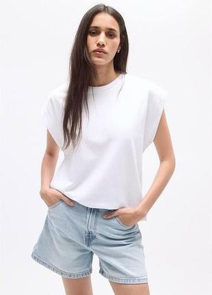Стильная белая футболка, топ zara s