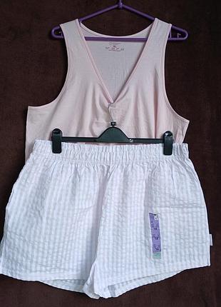 Костюм женский, розовый с шортами,  xl, eur 46-48, батл