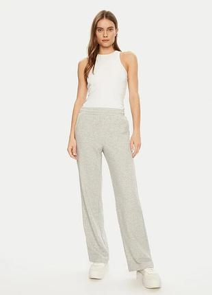 Спортивные штаны alfa серый wide leg jjxx