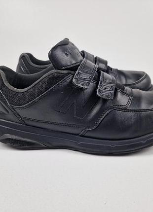 Чоловіче взуття new balance 813, чорне, шкіряне, на липучках, розмір 42.4