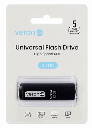 Usb флешка 32gb veron vega для хранения данных быстрая передача информации совместима с пк и ноутбуками