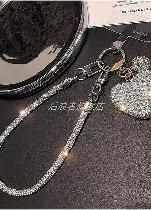 Брелок swarovski bow gold украшение для телефона стильный аксессуар с кристаллами для девушек и женщин