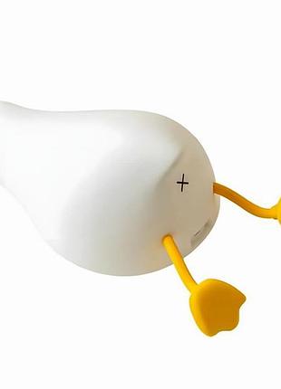 Нічний світильник для дітей качка lying flat duck k-1069 м'який світильник для сну та нічного освітлення