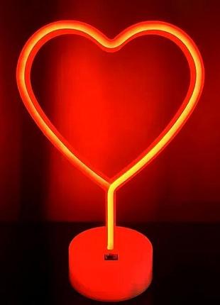 Нічний світильник led heart red для спальні дітей і романтики м'яке освітлення у формі серця