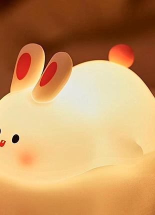 Нічний світильник rabbit k-1153 для дітей м'який світильник з безпечними матеріалами для спокійного сну