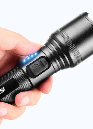 Фонарь аккумуляторный с usb-c и zoom для кемпинга и активного отдыха мощный яркий источник света