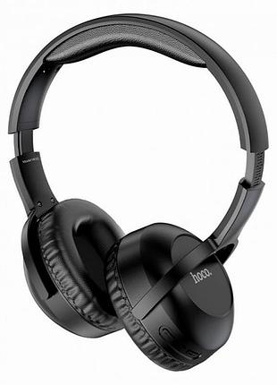 Бездротові навушники hoco w33 bluetooth 5.0 для музики та розмов з мікрофоном чорні 10 годин роботи