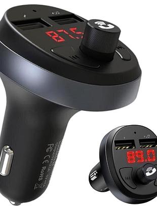 Fm трансмиттер hoco e41 с зарядкой 2usb 2.4a bluetooth 4.2 для автомобиля воспроизведение музыки и громкой связи