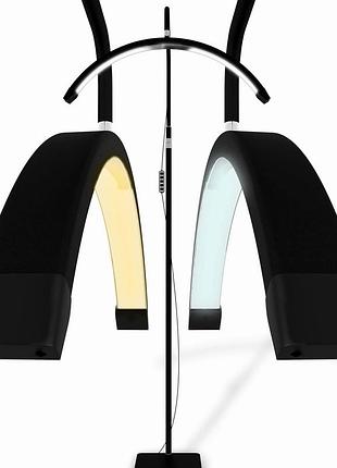 Бестенева led лампа hd-m6x 40w регульована кольорова температура для дому та офісу чорна