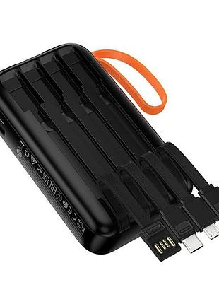 Power bank 10000 маг hoco j151 чорний з індикатором для зарядки смартфонів і планшетів 5в 2а
